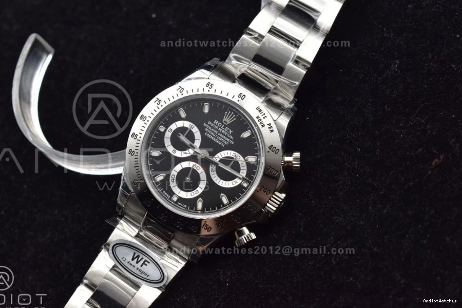 Daytona WF 1:1 Resilient Black Diamonds Edition A SS Best 116509 Dial 752 Bracelet on 0809